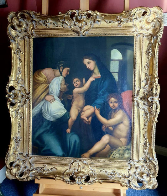After Raphael - Madonna & Child with Infant St John, Elizabeth & St Catherine