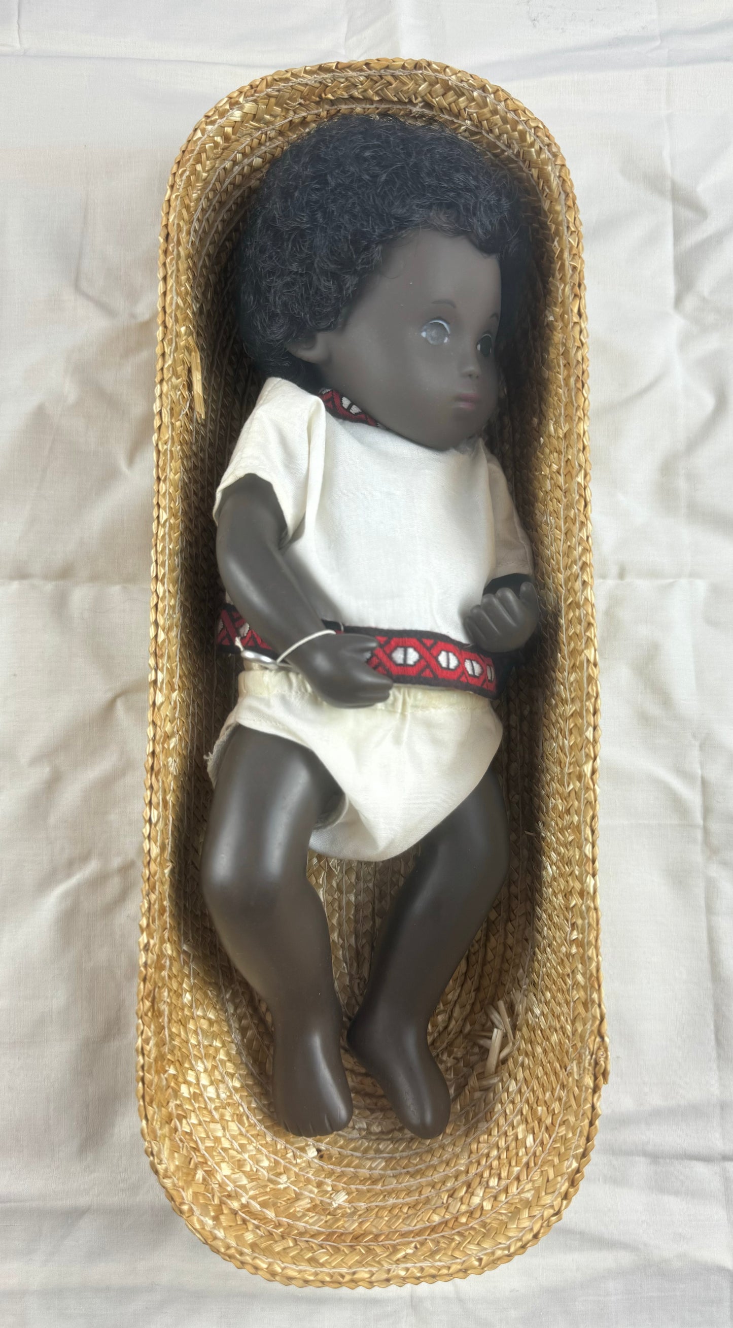 Vintage Original Sasha Black Baby Girl 509 - with Box & Basket