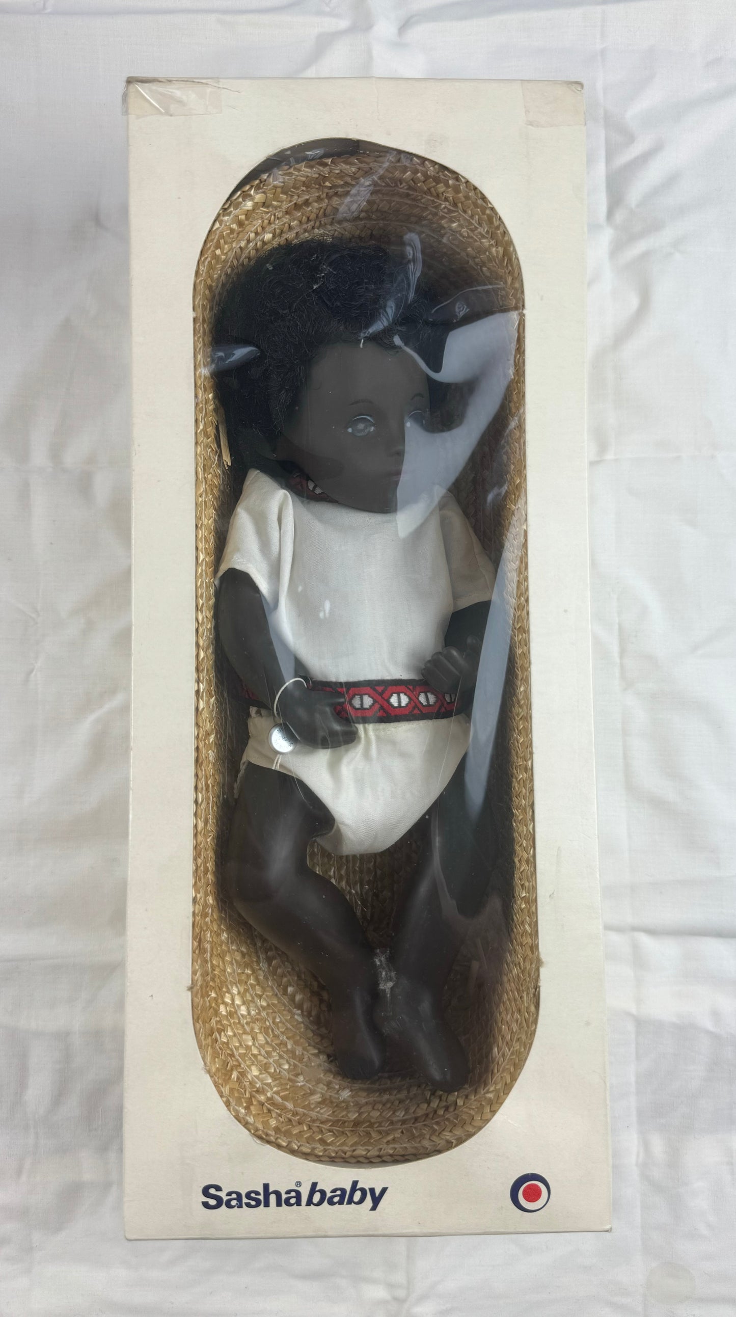 Vintage Original Sasha Black Baby Girl 509 - with Box & Basket