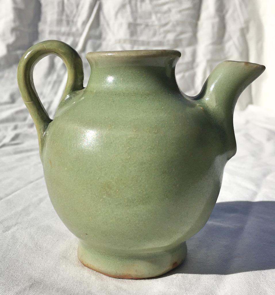 A Small Chinese Longquan Celadon Ware Ewer - Song/Yuan Dynasty (AD 960-1368)